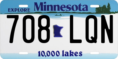 MN license plate 708LQN
