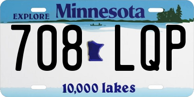 MN license plate 708LQP