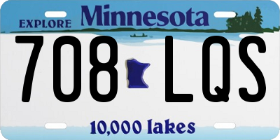 MN license plate 708LQS