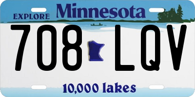 MN license plate 708LQV