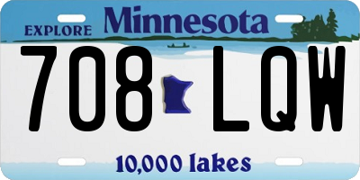 MN license plate 708LQW