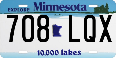 MN license plate 708LQX