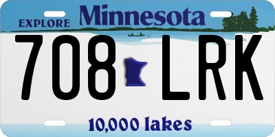 MN license plate 708LRK
