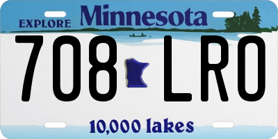 MN license plate 708LRO