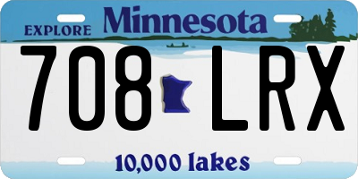 MN license plate 708LRX