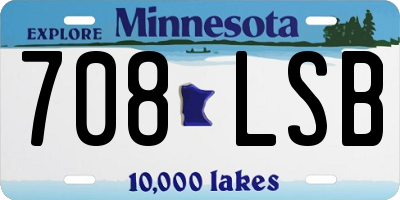 MN license plate 708LSB