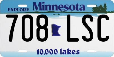 MN license plate 708LSC