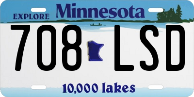 MN license plate 708LSD