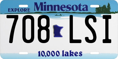 MN license plate 708LSI