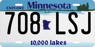 MN license plate 708LSJ