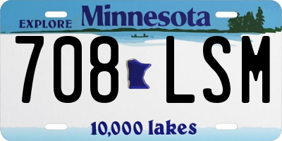 MN license plate 708LSM