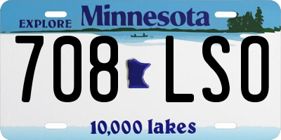 MN license plate 708LSO