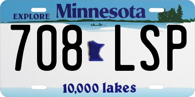 MN license plate 708LSP