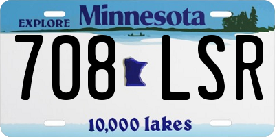 MN license plate 708LSR