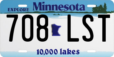 MN license plate 708LST