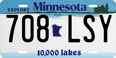 MN license plate 708LSY