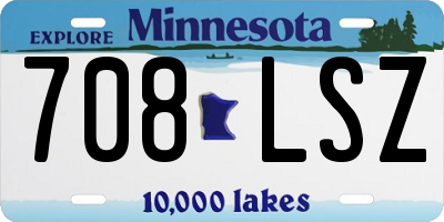 MN license plate 708LSZ