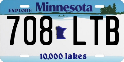 MN license plate 708LTB