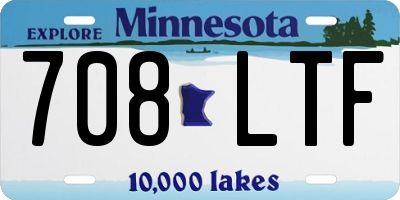 MN license plate 708LTF