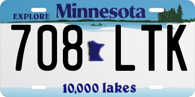 MN license plate 708LTK