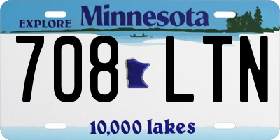 MN license plate 708LTN