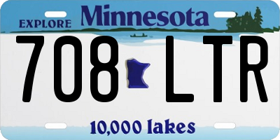 MN license plate 708LTR