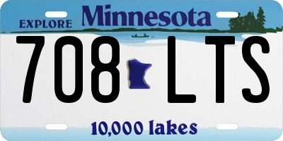 MN license plate 708LTS