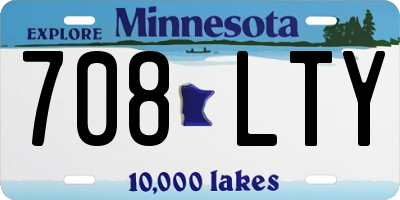 MN license plate 708LTY