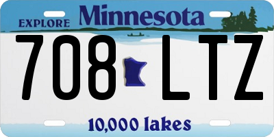 MN license plate 708LTZ