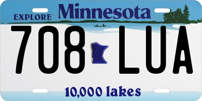 MN license plate 708LUA