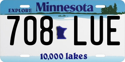 MN license plate 708LUE
