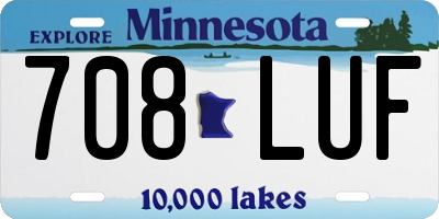 MN license plate 708LUF