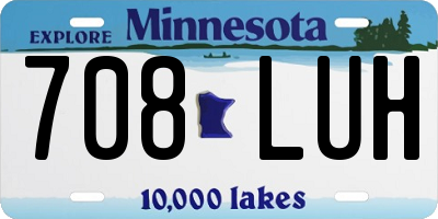 MN license plate 708LUH