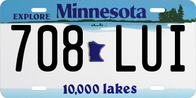 MN license plate 708LUI