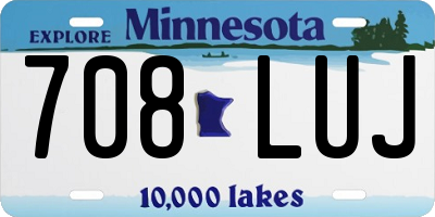 MN license plate 708LUJ