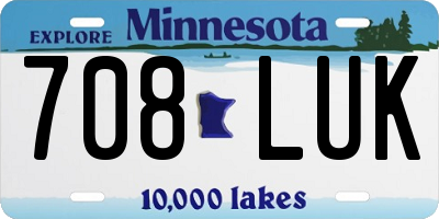 MN license plate 708LUK