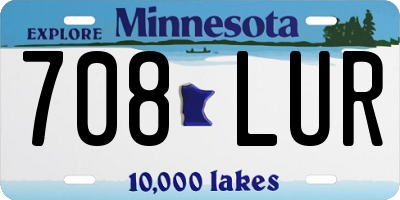 MN license plate 708LUR