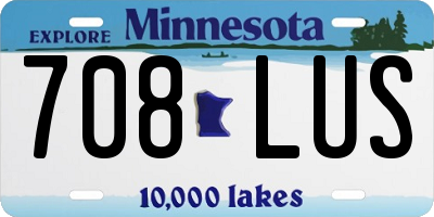 MN license plate 708LUS