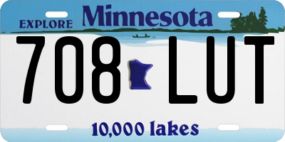 MN license plate 708LUT