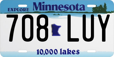 MN license plate 708LUY