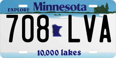 MN license plate 708LVA