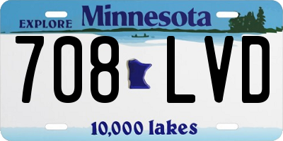 MN license plate 708LVD