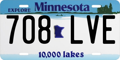 MN license plate 708LVE