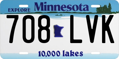 MN license plate 708LVK