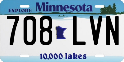 MN license plate 708LVN