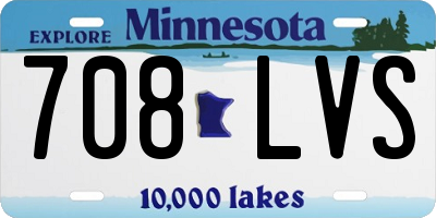 MN license plate 708LVS