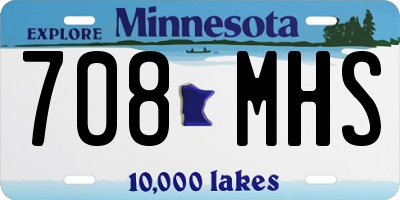 MN license plate 708MHS