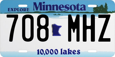 MN license plate 708MHZ