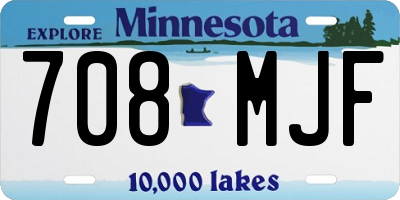 MN license plate 708MJF