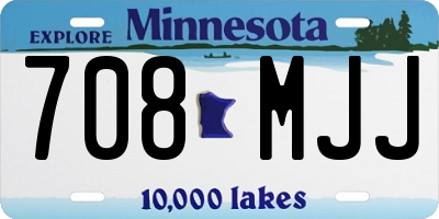 MN license plate 708MJJ